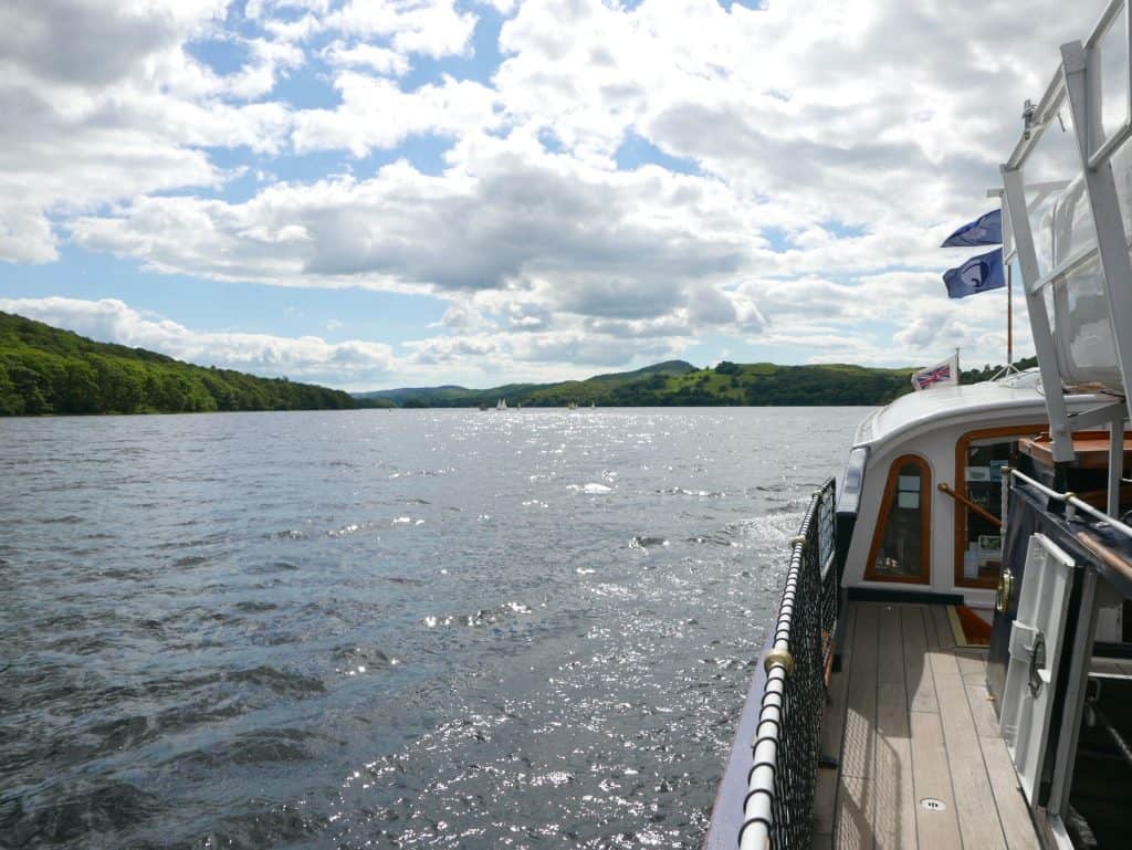 Sailing On The National Trust's Steam Yacht Gondola on Coniston Water, Cumbria