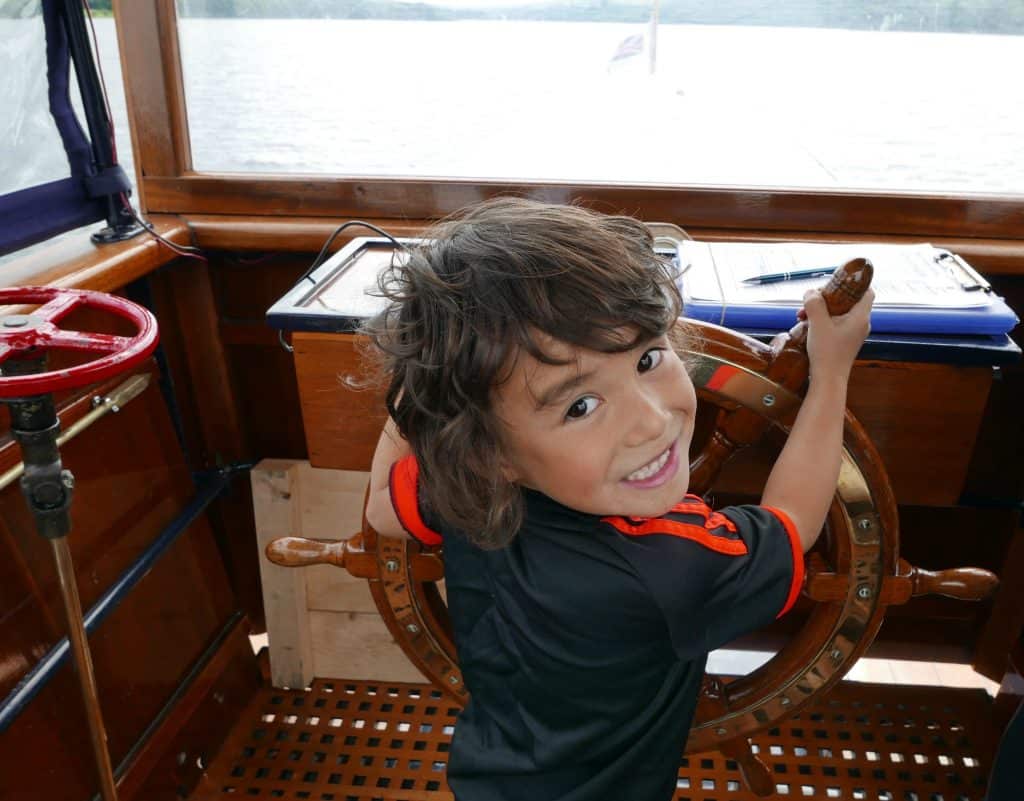 Sailing On The National Trust's Steam Yacht Gondola on Coniston Water, Cumbria