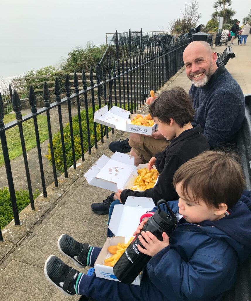 Enjoying fish and chips in Tenby-Pembrokeshire-My Travel Monkey