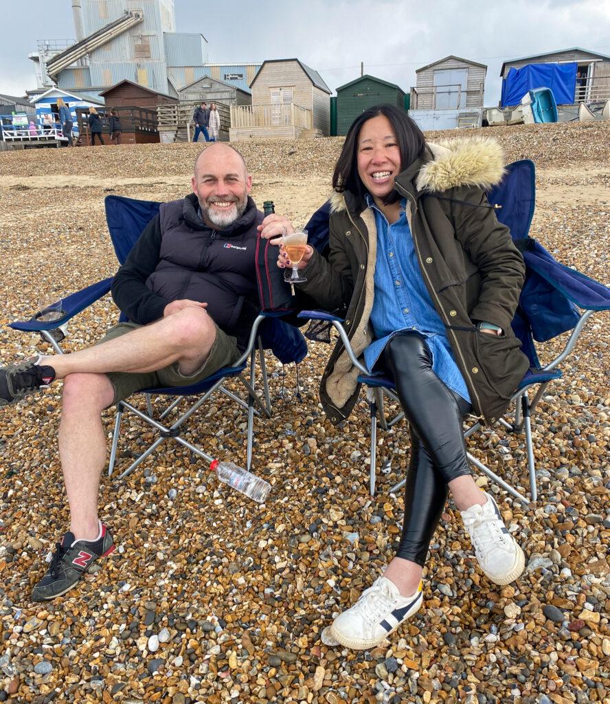 Enjoying Whistable beach-best things to do in Whitstable-my travel monkey