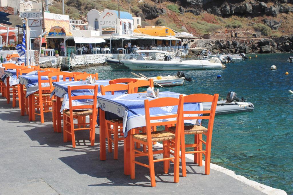 Traditional Greek taverna-Santorini-My Travel Monkey