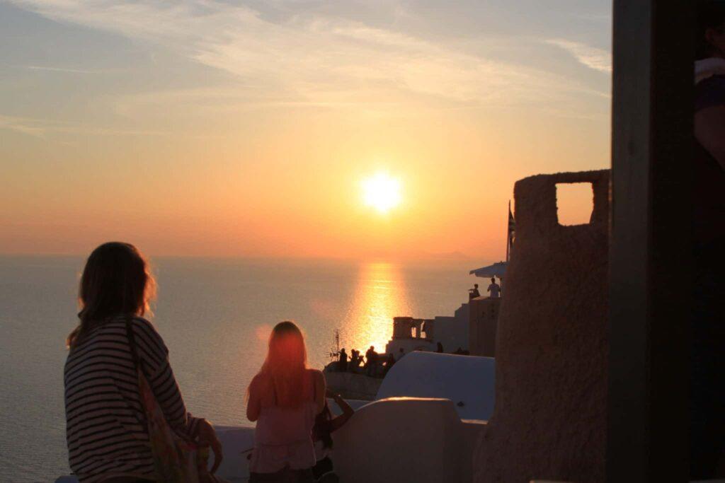 Watching the sun set in Oia-Things to do in Santorini-My Travel Monkey