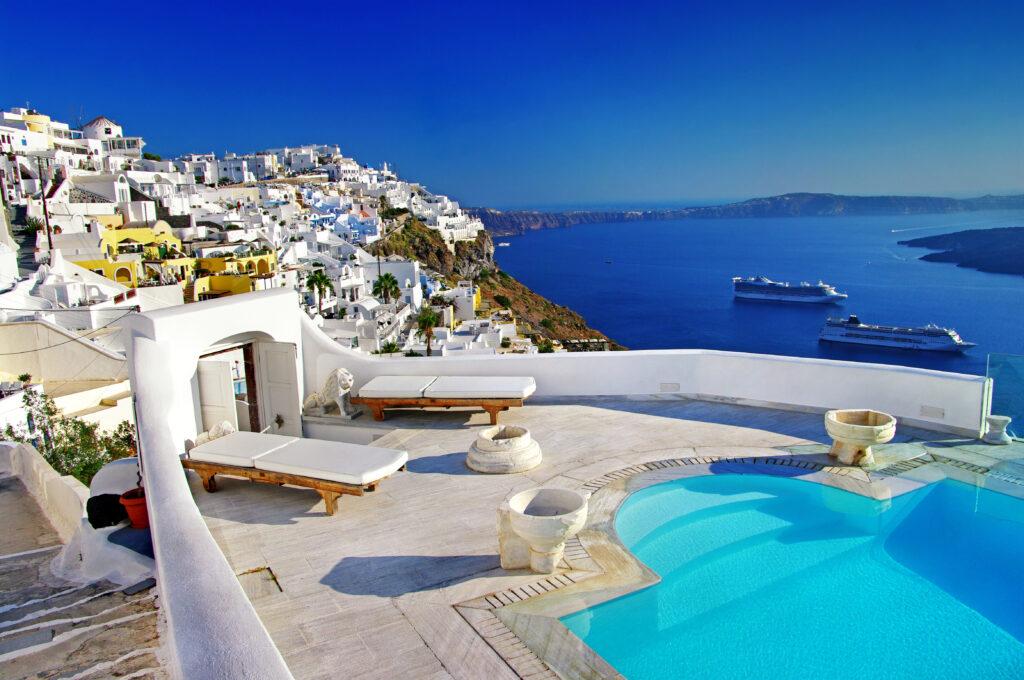 Hotel views across Santorini - My Travel Monkey