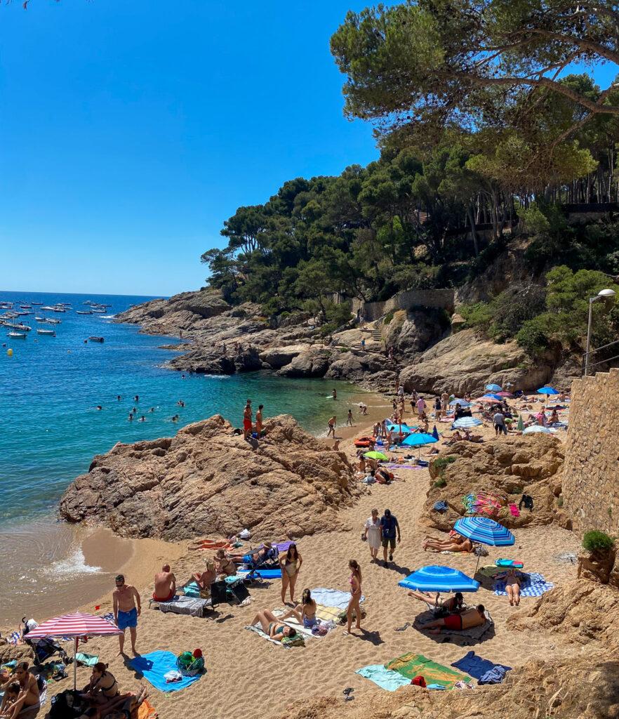 Overlooking Tamariu beach in Costa Brava Spain