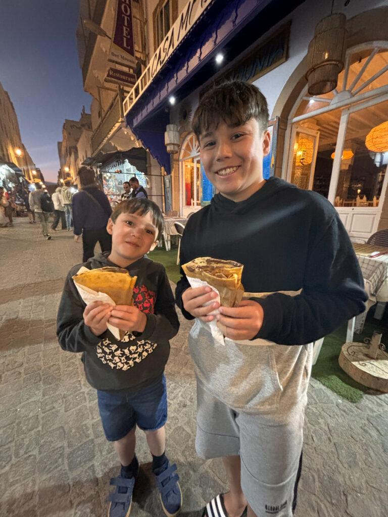 Eating crepes in Essaouira - My Travel Monkey