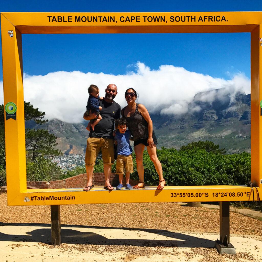 At Table Mountain viewpoint - two week south africa itinerary-My Travel Monkey