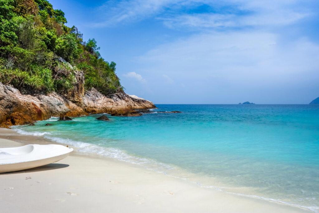 White sand beach Perhentian Islands-Malaysia-My Travel Monkey