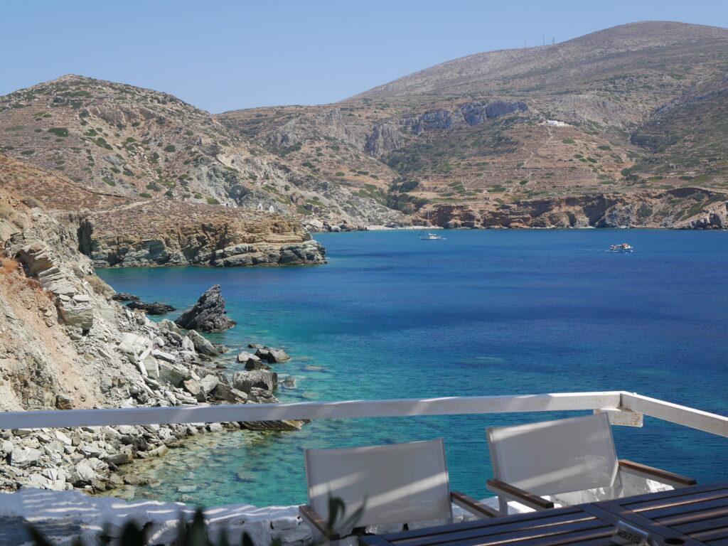 View over the sea from Papalagi restaurant, Folegandros