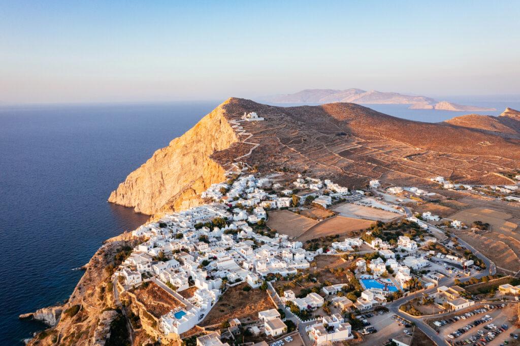 Panagia Church Hora Village at sunset, Folegandros Island-My Travel Monkey