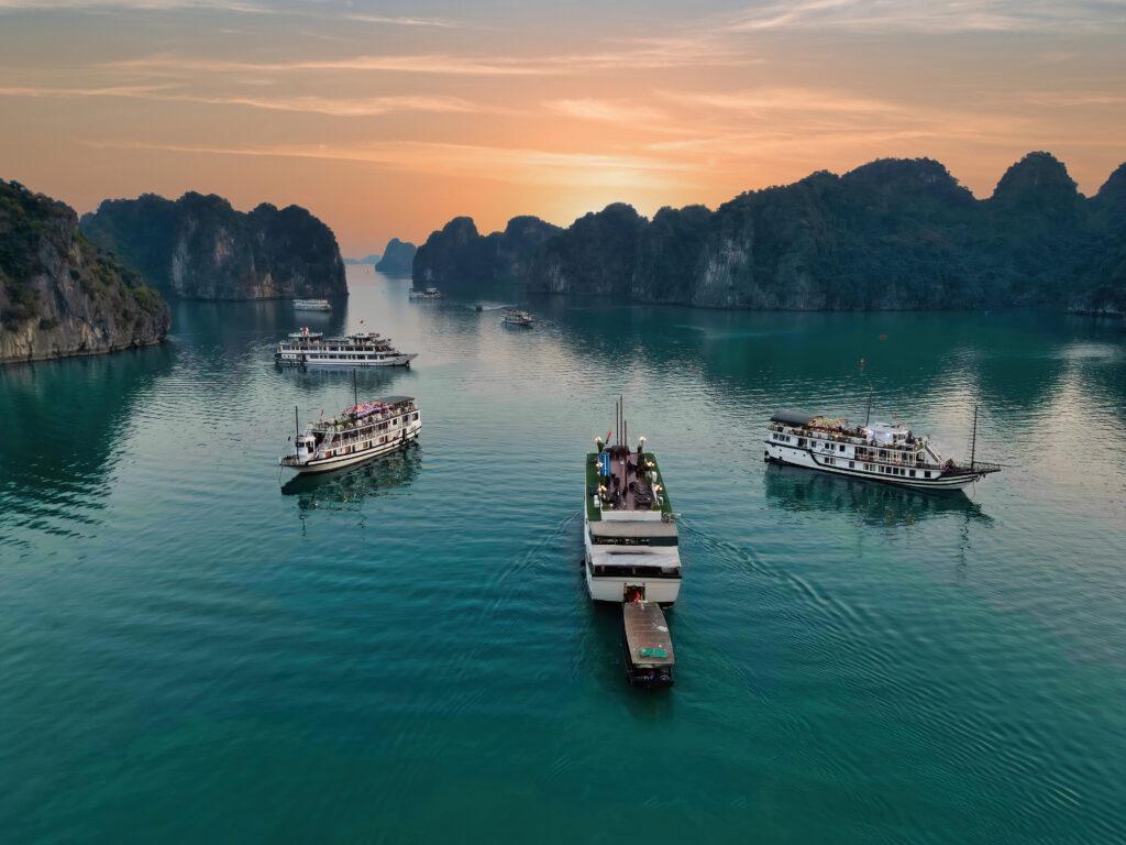 Boats in Bai Tu Long Bay, Vietnam - My Travel Monkey