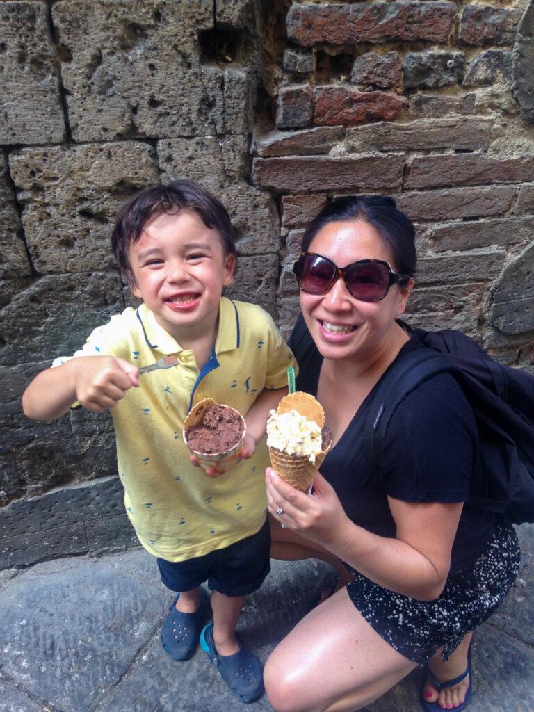 Eating ice cream in Siena-My Travel Monkey