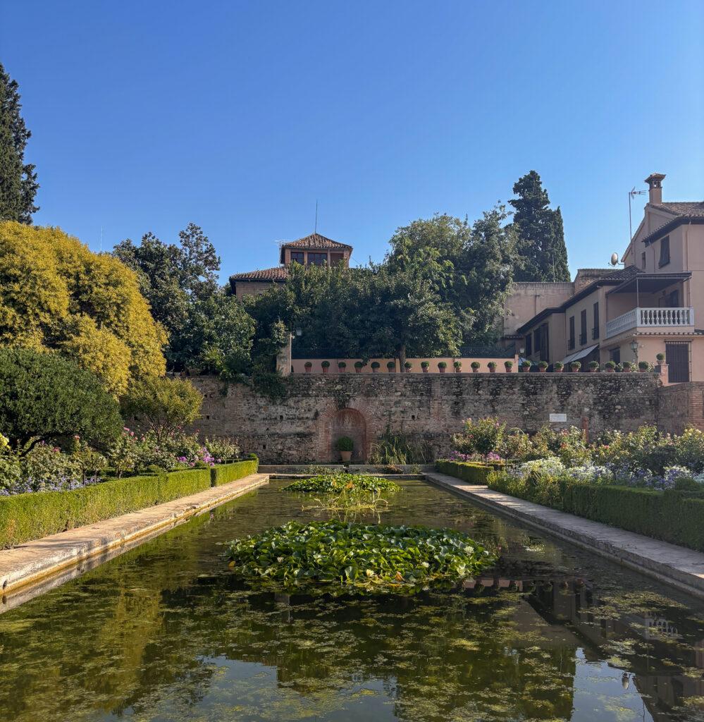Alhambra pond and gardens-Granada-My Travel Monkey