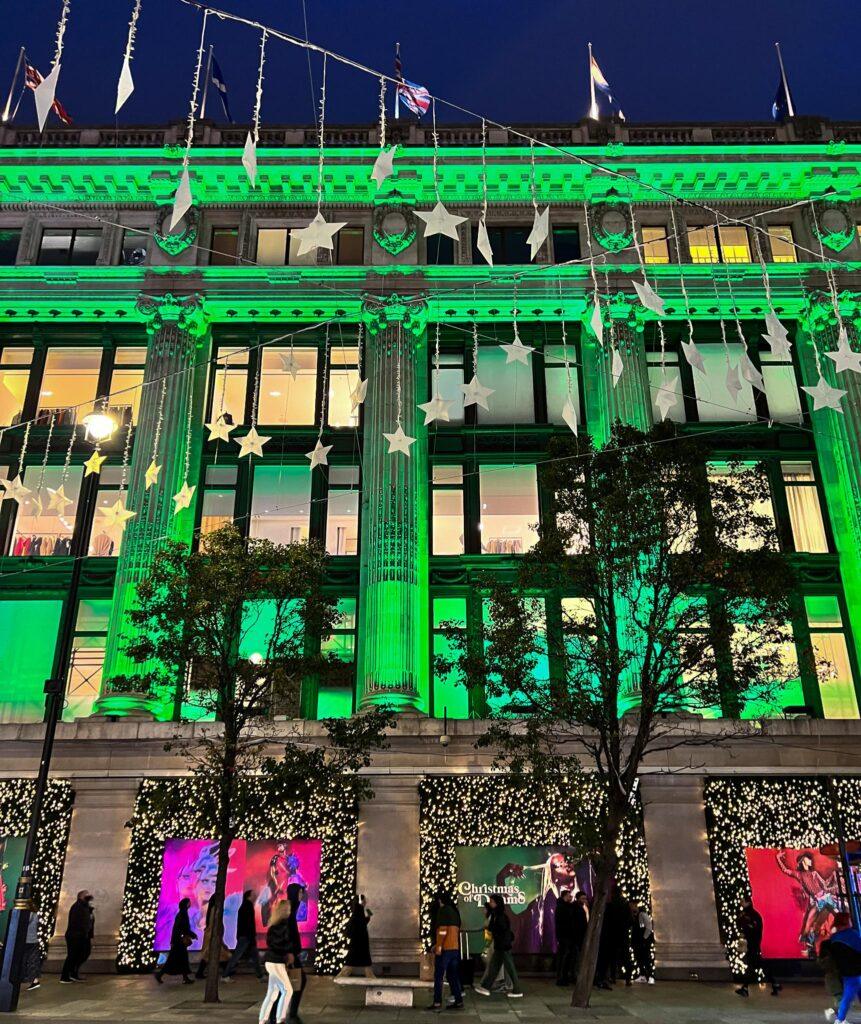 Selfridges at night-Oxford Street-London-My Travel Monkey