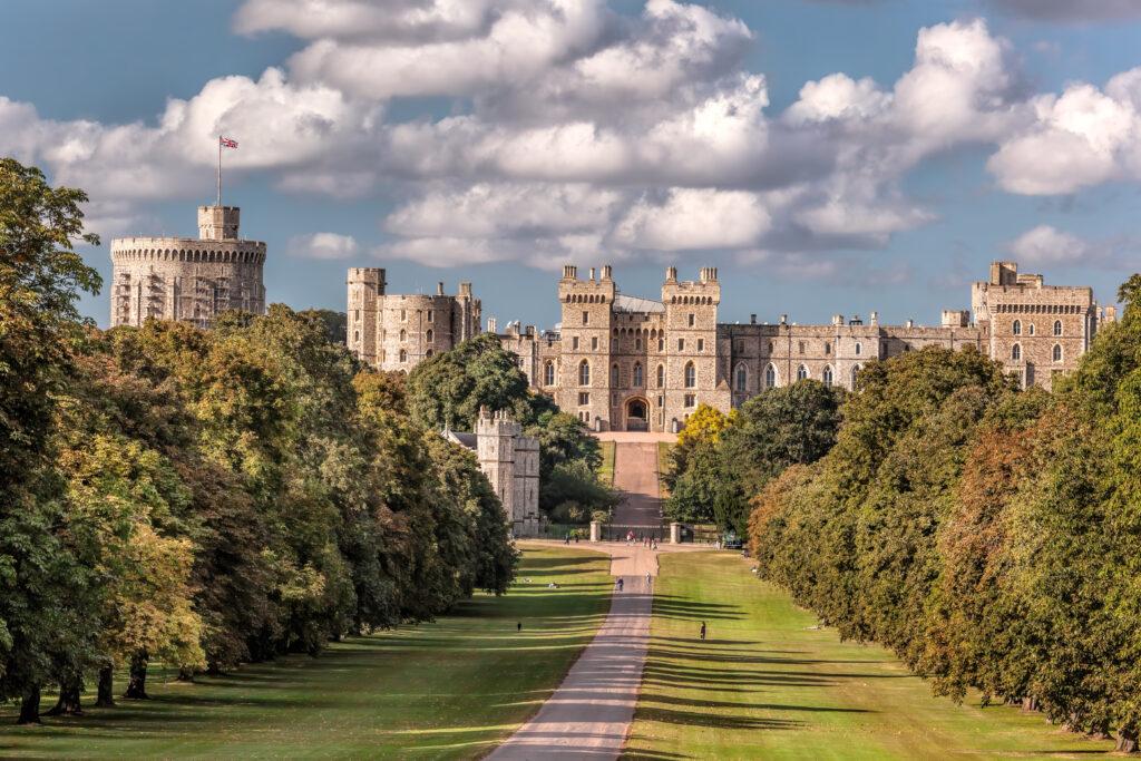 Windsor castle with public park a royal residence at Windsor in the English county of Berkshire.