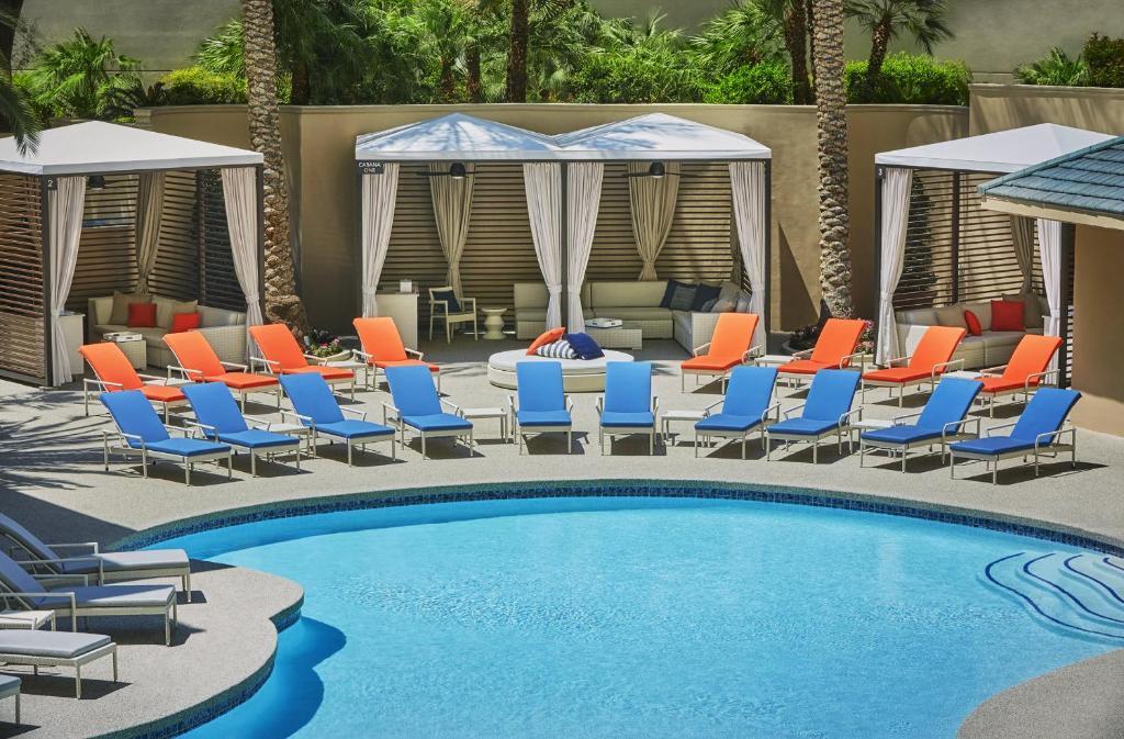 Pool and cabanas at the Four Seasons Las Vegas-My Travel Monkey