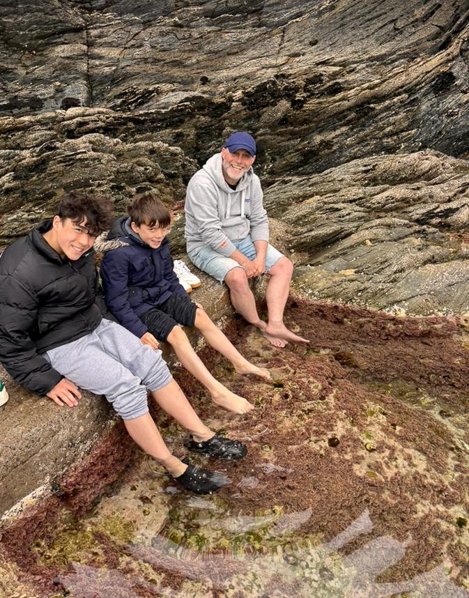 Dipping feet in Chapel pool-Polperro-My Travel Monkey