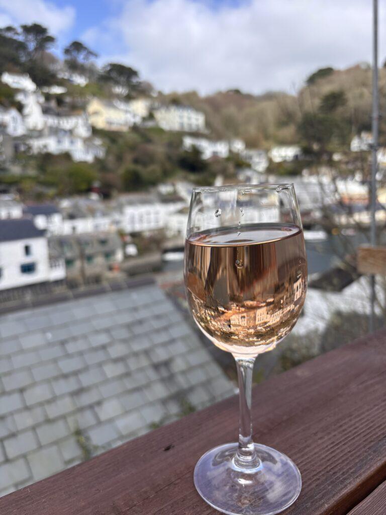 Wine over looking Polperro harbour-My Travel Monkey
