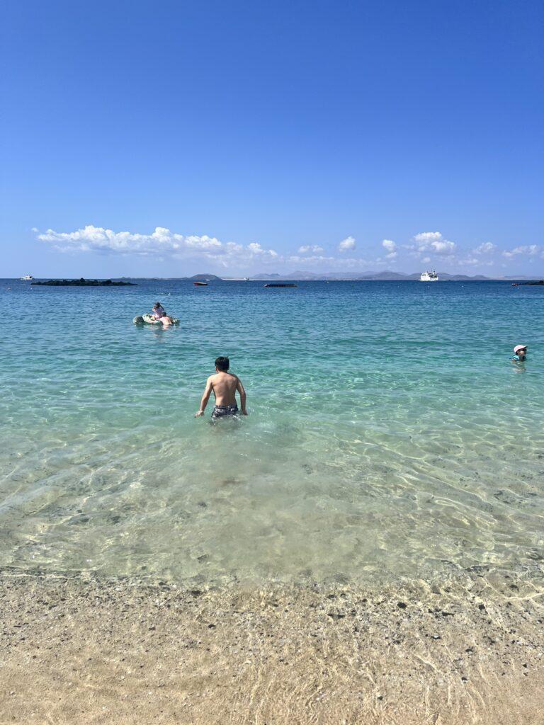 Best beaches in Lanzarote-swimming in Playa Blanca-My Travel Monkey