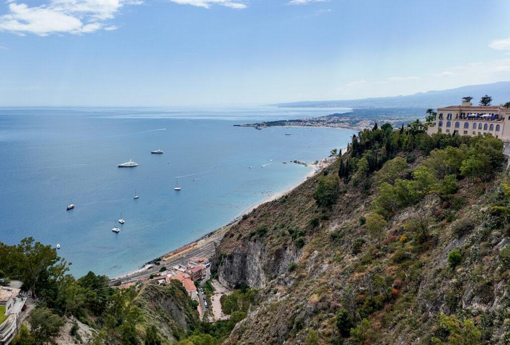 Views from Taormina down to the sea-Fours Seasons-My Travel Monkey