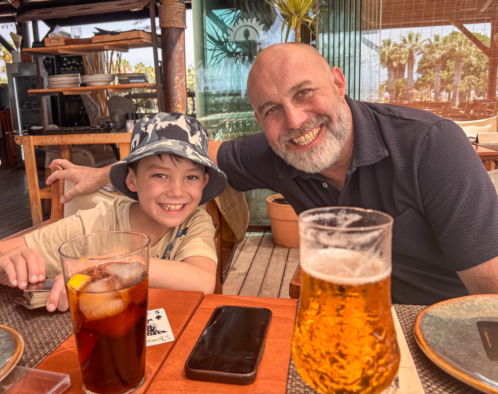 Family eating and drinking in Costa Adeje - guide to best restaurants in Costa Adeje - My Travel Monkey